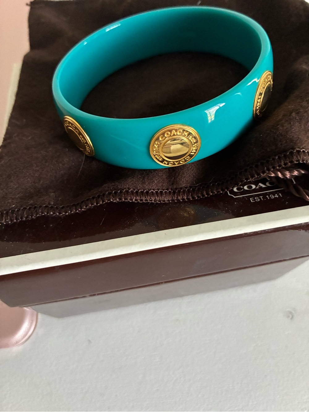 Coach Teal Blue Bangle